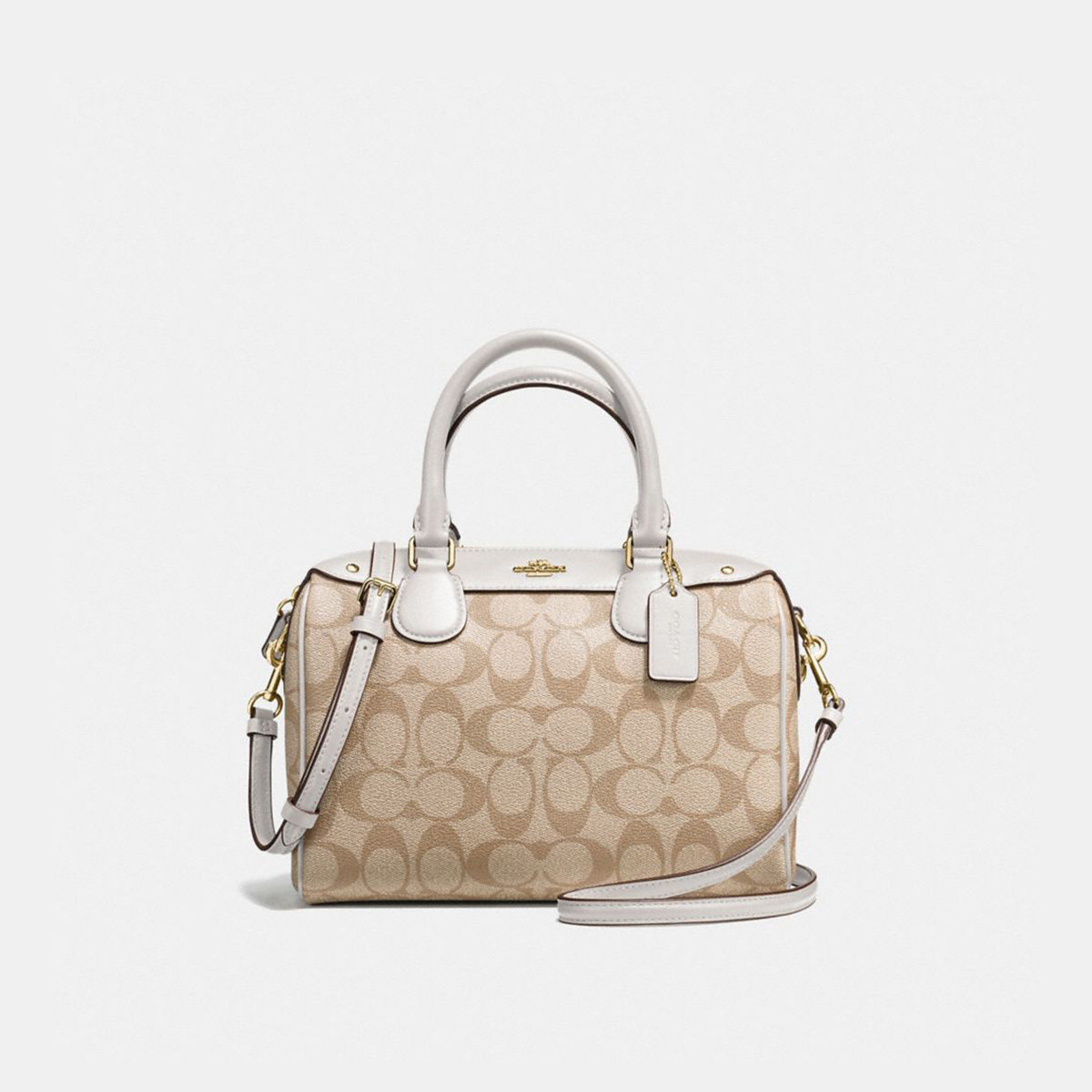 coach /蔻驰官方女士小号老花桶包 COACH海外女士包袋