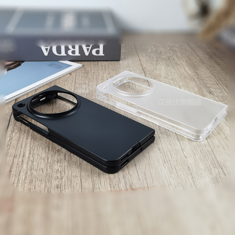 适用于OPPO Find N5 N3 N2手机壳轻薄全包Flip半透明硬壳磨砂防指纹N折叠屏保护套防摔防刮简约前后盖纯黑 - 图3