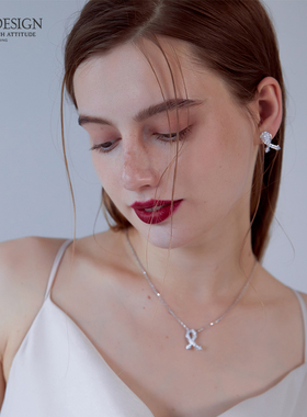 DEA DESIGN TIME系列  爱心丝带项链