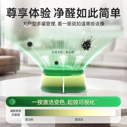 FOH希望树除甲醛神器新房急入住家用去甲醛清除剂果冻凝胶8大绿罐 - 图0