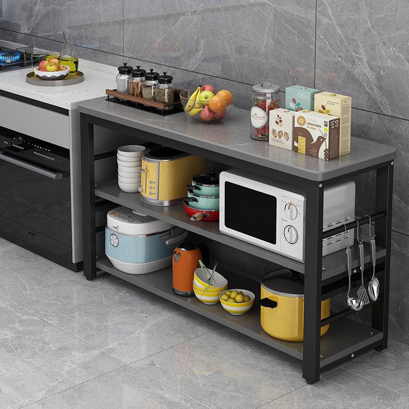 厨房置物架落地多层置物柜切菜多功能橱柜碗碟锅微波炉烤箱储物柜,淘宝优惠券,粉丝福利购,淘宝优惠卷