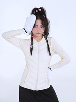 Ren Blade Chuan Fashion Warm Layer Ski Suit Inner lap down sweatshirt elastic veneer double board Winter 2023 new