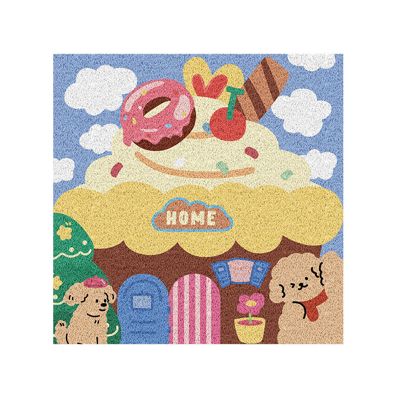 卡通可爱入户门垫丝圈地垫粉色地毯耐脏耐磨玄关门口进门垫可定制,淘宝优惠券,粉丝福利购,淘宝优惠卷