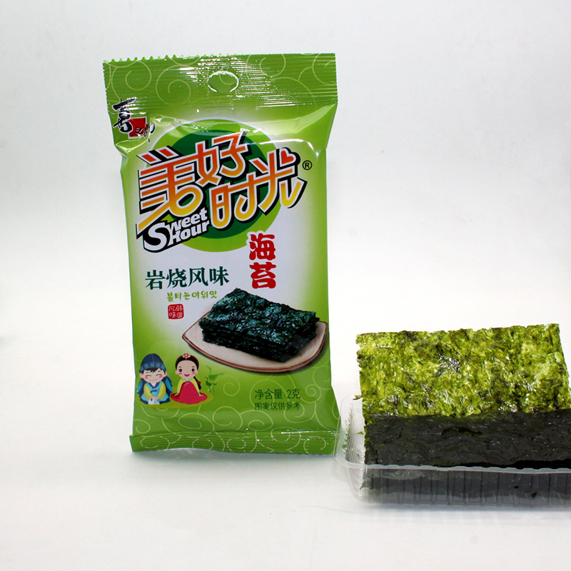 喜之郎美好时光岩烧风味海苔2g小袋简单营养健康零食小吃包邮