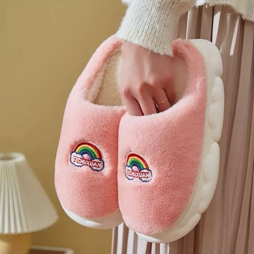 Демисезонные удерживающие тепло тапочки на платформе для влюбленных, 3.5см