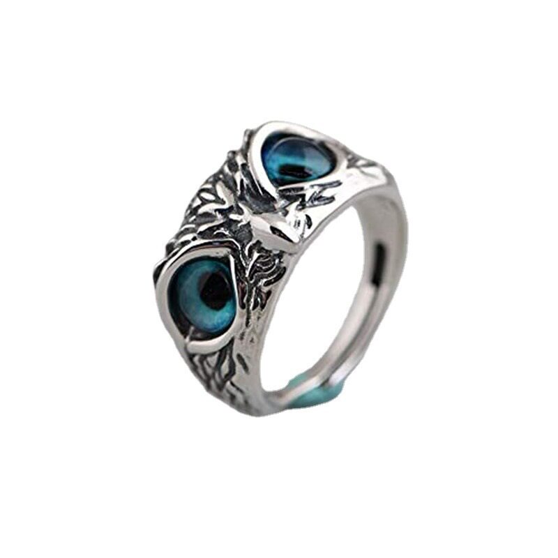 Click rate source factory store owl ring men's light luxury retro style ring fashion domineering open finger a4