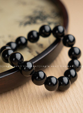 新中式简约时尚情侣款黑曜手串