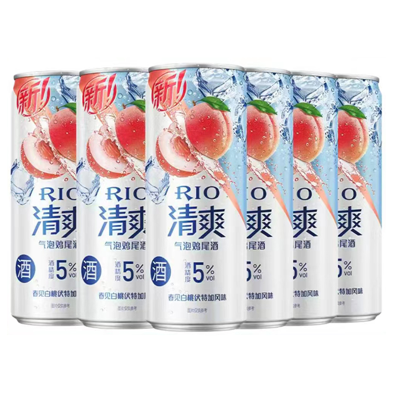 RIO锐澳预调鸡尾酒清爽阳光玫瑰葡萄少女微醺气泡酒果酒330ml*4罐 - 图0