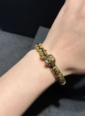 五帝钱貔貅饕餮纹手绳男士饰品纳福潮流百搭复古国风上古玄灵手串