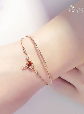 【恋与制作人】李泽言生日主题手链——瑰韵花语爆款礼物两件套链