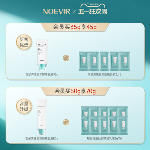 【新品上市】NOEVIR诺薇雅水手防晒PRO容量升级户外防晒霜敏感肌 - 图0