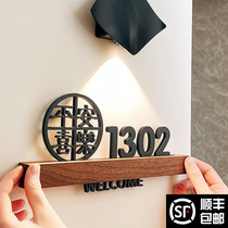 Acrylic door plate number plate Home Creative entry door Decoration Light Luxury plate High-end Villa Residence Hotel Room Number Plate High Level Sensuality Personality for decoration ID Tips