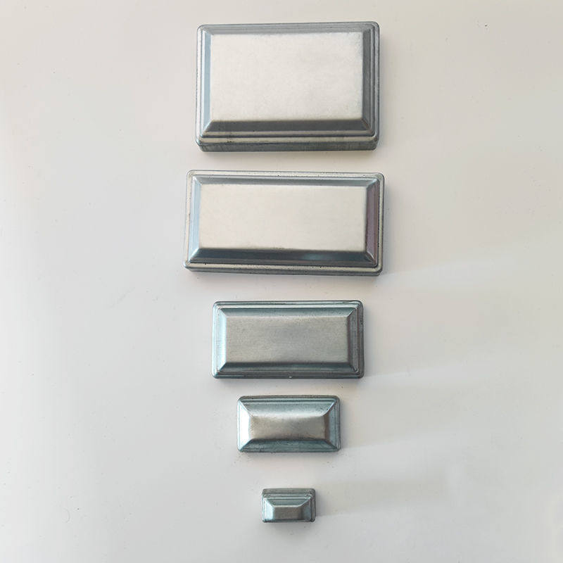 护栏镀锌铁艺大门栏杆配件大全盖帽方管顶盖锌钢装饰封口底盖扣盖