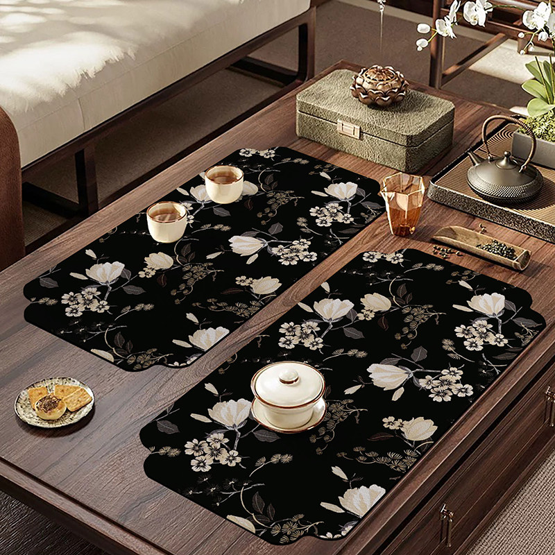 复古绿茶桌吸水垫新中式硅藻泥软沥水垫桌面防烫隔热餐桌垫茶席垫,淘宝优惠券,粉丝福利购,淘宝优惠卷