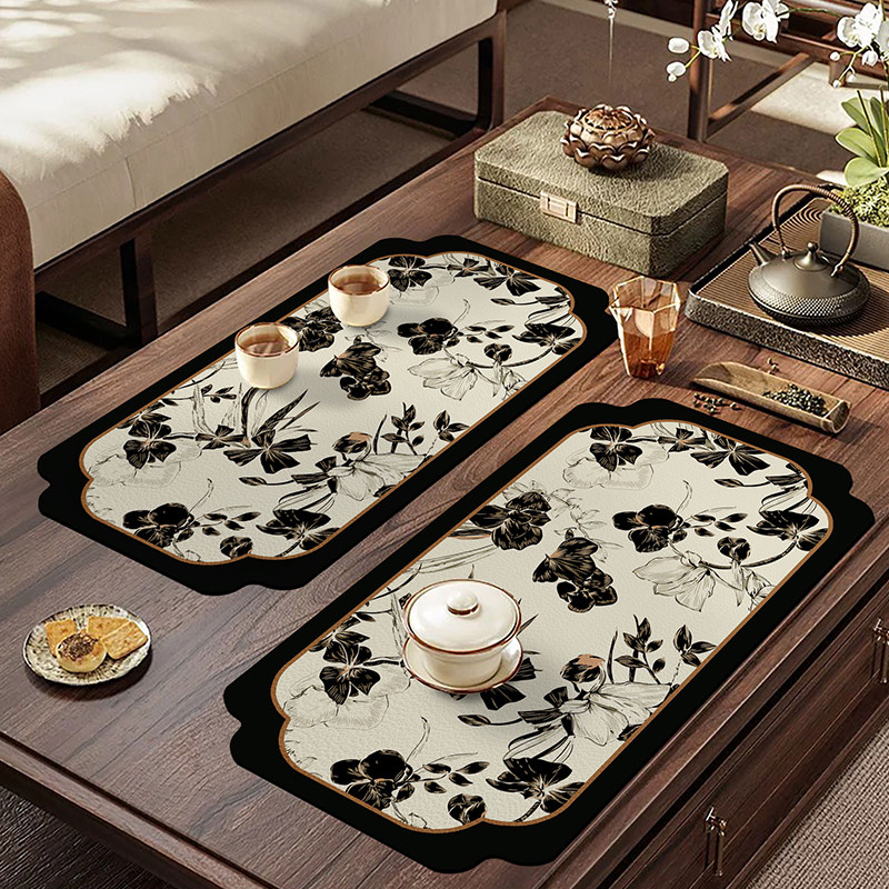 复古绿茶桌吸水垫新中式硅藻泥软沥水垫桌面防烫隔热餐桌垫茶席垫,淘宝优惠券,粉丝福利购,淘宝优惠卷