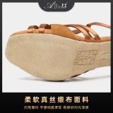 A-BA Latin Dance Shoes 2025 Новая женщина для взрослых туфли танцев высококачественная мягкая подошва средней высоты танцевальной туфли национальные стандартные танцевальные туфли