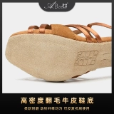 A-BA Latin Dance Shoes 2025 Новая женщина для взрослых туфли танцев высококачественная мягкая подошва средней высоты танцевальной туфли национальные стандартные танцевальные туфли