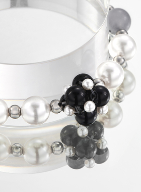 黑刺猬女手链原创手工编织