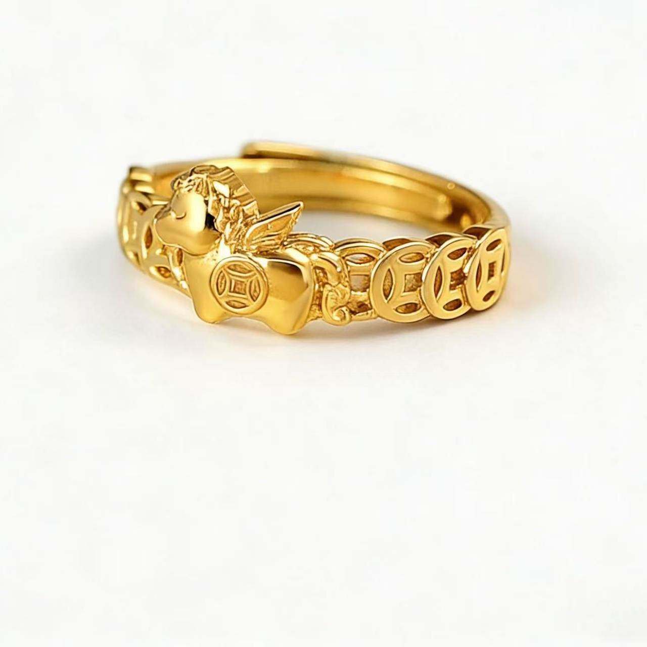 富纳锐马上有钱戒指2026新款本命年招财运指环小众开口可调节戒指,淘宝优惠券,粉丝福利购,淘宝优惠卷