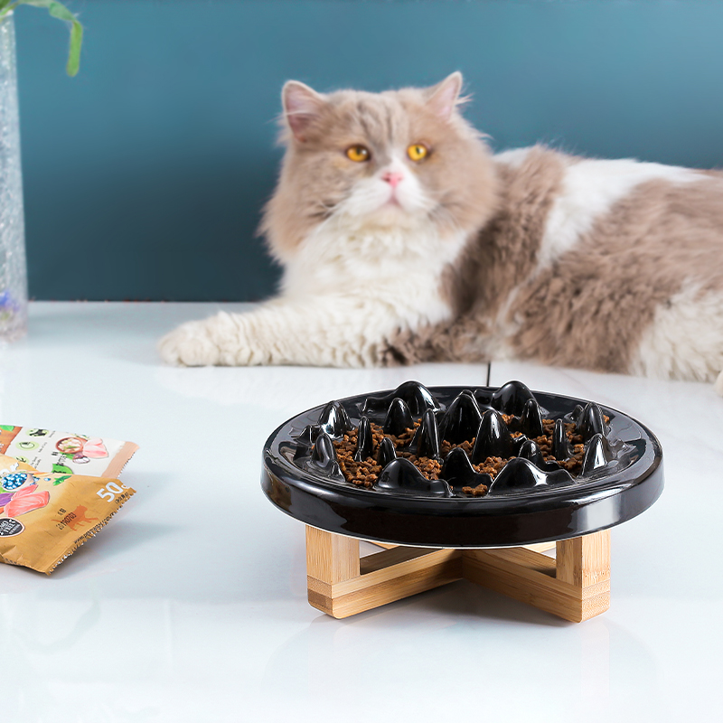 hocc慢食碗狗狗陶瓷慢食盆防噎缓食猫碗狗碗防打翻保护颈椎宠物-图0