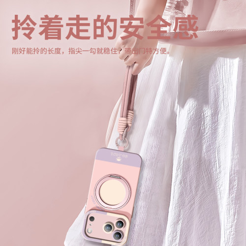 撞色彩绘适用iPhone17ProMax手机壳简约17pro硅胶苹果16plus超火15日韩14时尚13带挂绳12支架e高级11潮牌情侣 - 图1