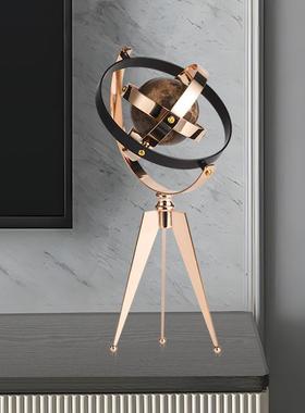 高档水晶地球仪家居艺术摆件创意客厅办公室酒柜装饰乔迁新居