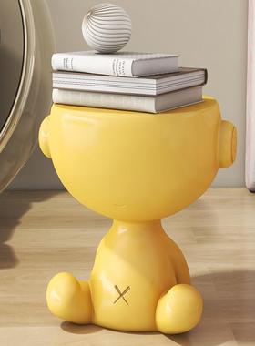 创意小平头茶几客厅家用小茶几沙发边几阳台小茶桌床头柜装饰摆件