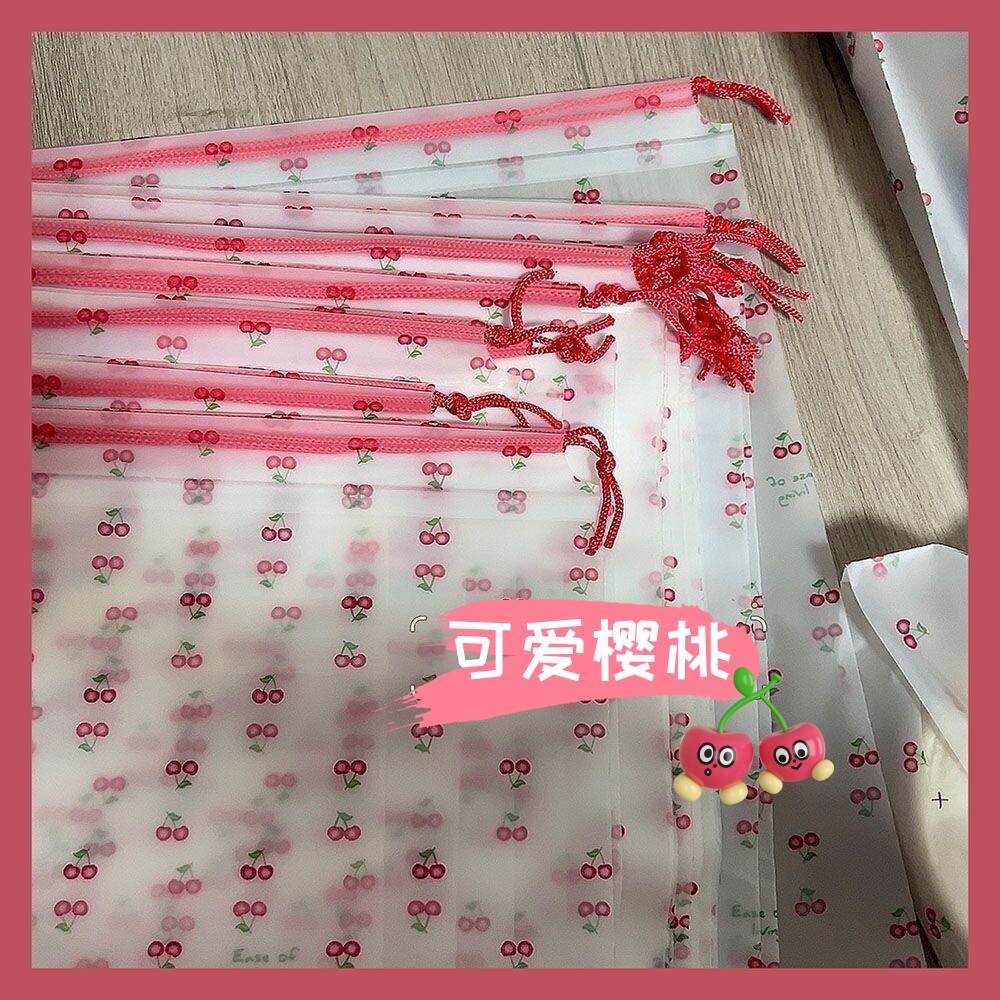 樱桃鞋子收纳袋防尘防潮抽绳束口袋宿舍整理鞋袋出门旅行防尘袋子 - 图1