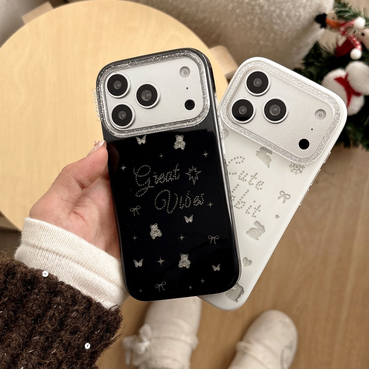 鎏金黑白兔适用于苹果16时尚创意手机壳ins风新款17系列手机保护壳15pro手机保护套,淘宝优惠券,粉丝福利购,淘宝优惠卷