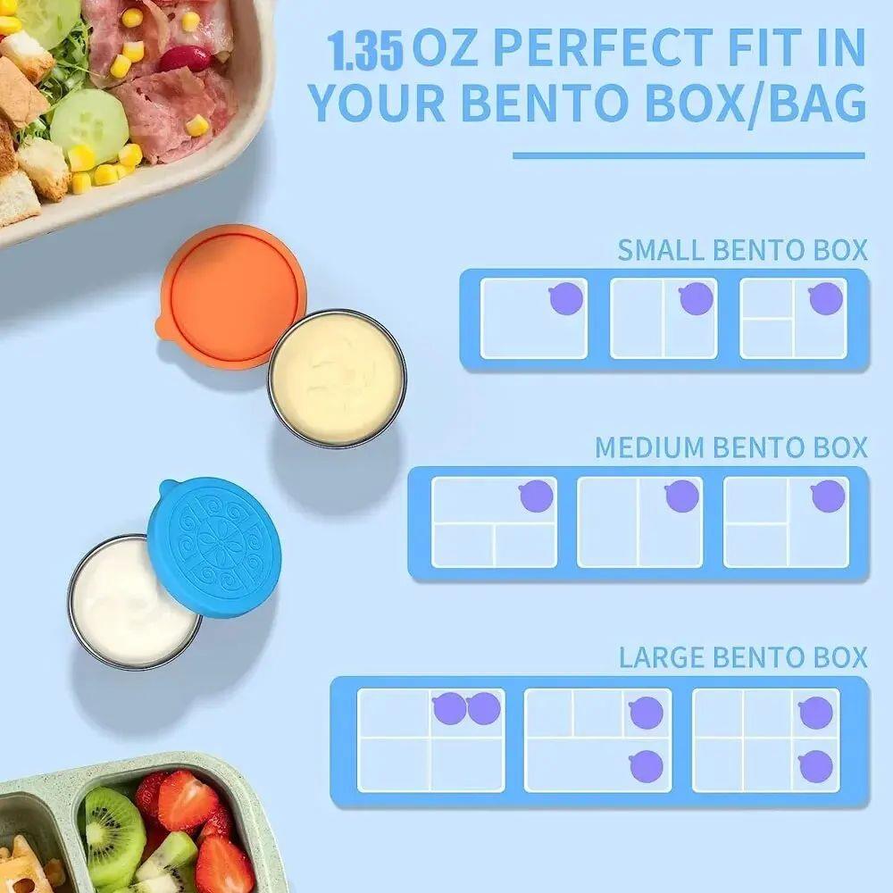 1pc Salad Dressing Container With 1.35oz/40ml Reusable Stain - 图1