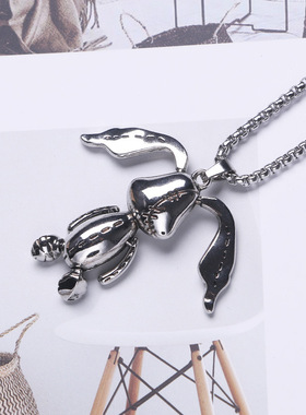 欧美新款玩偶兔子耳朵四肢可动项链嘻哈潮个性百搭毛衣链饰品