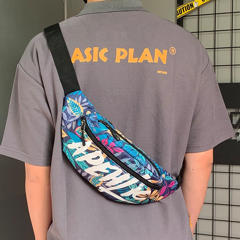 ins潮牌运动轻便单肩小背包斜挎包 qjuj箱包男士包袋