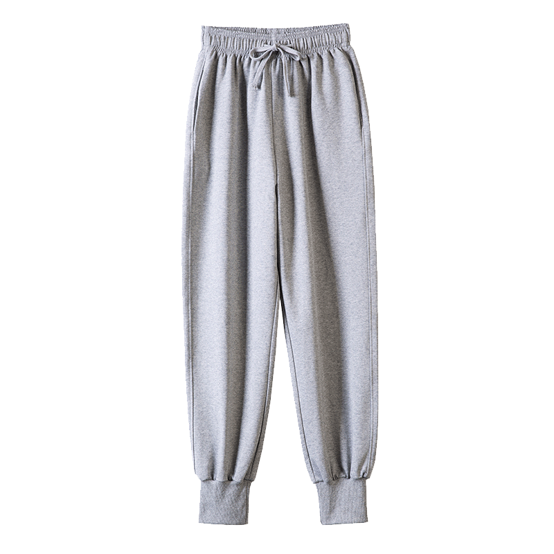 善狼恒美旗舰店运动裤女宽松秋冬季休闲卫裤子显瘦百搭新款ins潮灰色束脚裤2