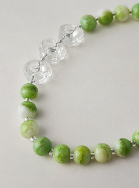 素色精致简单造型的串珠手机链