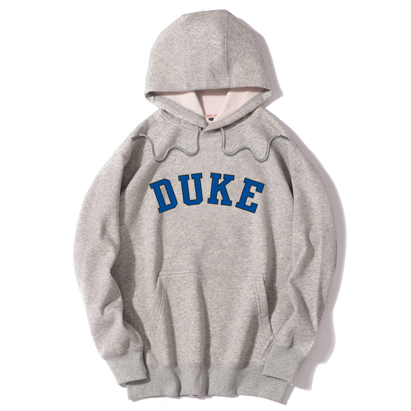 杜克大学duke卫衣男女情侣加绒和薄款套头连帽衫篮球运动训练外套
