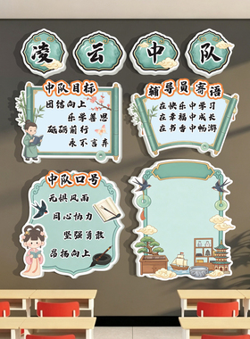 卡通动物萤火中队角布置墙贴少先队班级文化开学黑板教室装饰励志