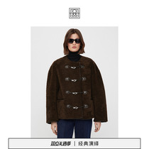 TOTEME Womens Dress Saddle Brown Fall Shoulder Hook Buttoned wool jacket jacket