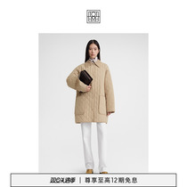 TOTEME womens clothing 24 years new cookies Color light core suede Alphabet Embroidered Quilted Barn Jacket Jacket