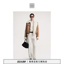TOTEME womens clothing 24 years early spring new deep biscuit colour lamb leather sheen sheared wool pilot jacket jacket