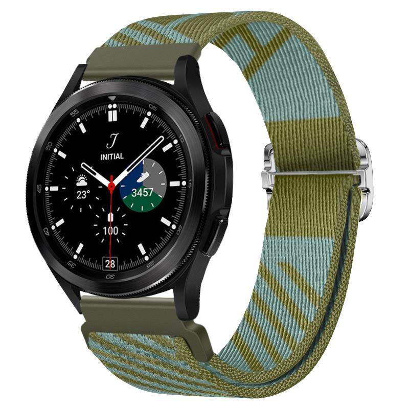 适用于华为三星watch4 classic表带智能手表表带弹力织布尼龙表带