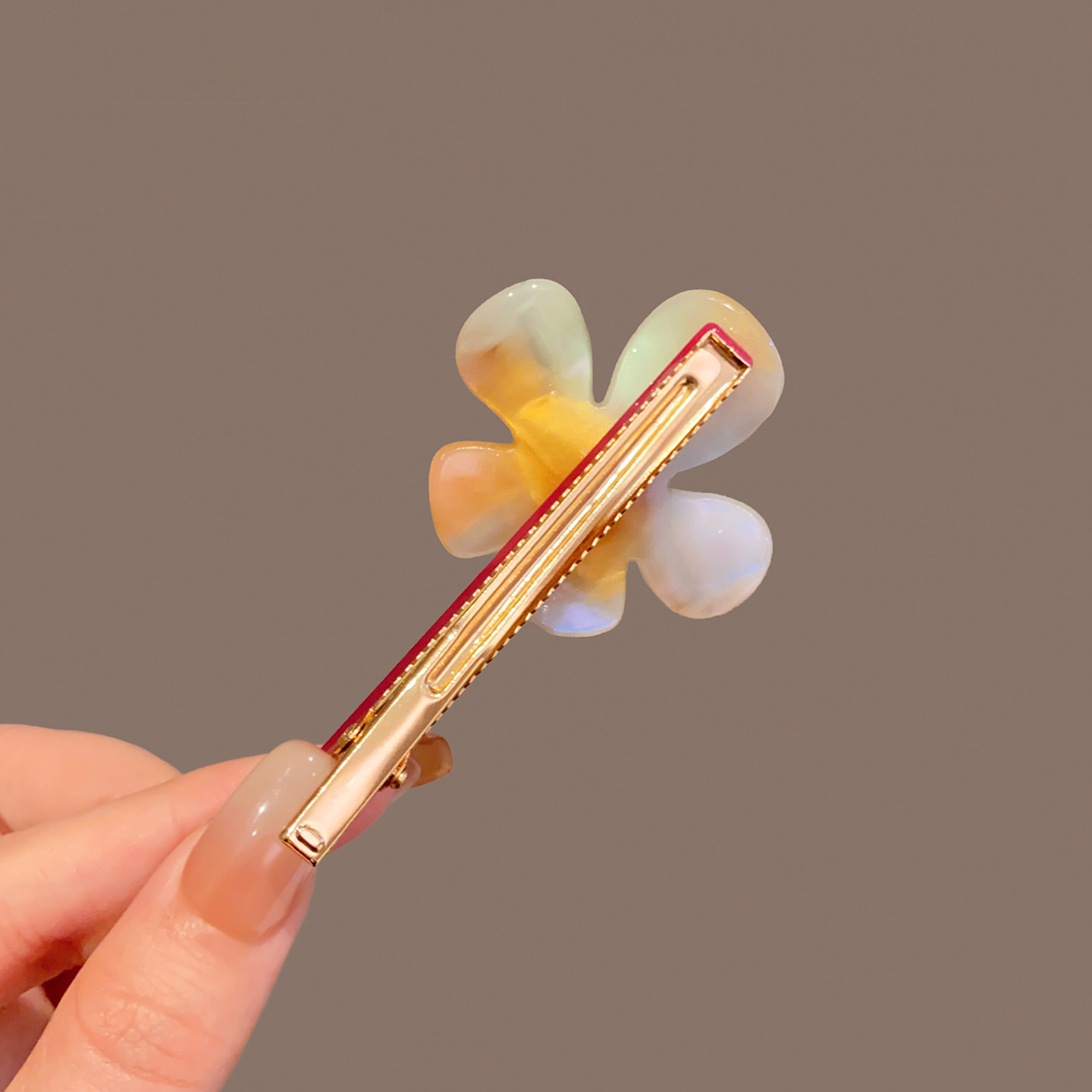 高级感彩色醋酸花朵发夹2026新款侧边夹前额刘海夹子头饰碎发卡,淘宝优惠券,粉丝福利购,淘宝优惠卷