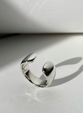 怦怦跳极简925PONGPONG戒指