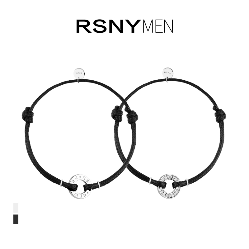 RSNY ×Öĸ¿îÇéÂÂÊÖÁ´´¿ÒøÒ»¶ÔÄÐÅ®³±±à֯ƤÉþ MEN Ìïºè½Üͬ¿î RSNY ×Öĸ¿îÇéÂÂÊÖÁ´´¿ÒøÒ»¶ÔÄÐÅ®³±±à֯ƤÉþ MEN Ìïºè½Üͬ¿î