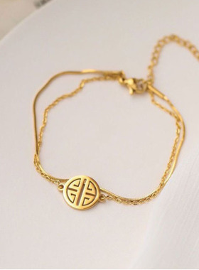 韩版简约钛钢手链女ins小