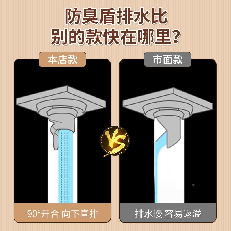 洗手盆地漏防臭器厨房下水道防臭盖封口硅胶芯密封圈排水管防臭塞 - 图2