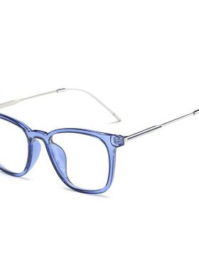 2025新款男女同款透明框架半金属学生青少年配镜复古花纹眼镜1002