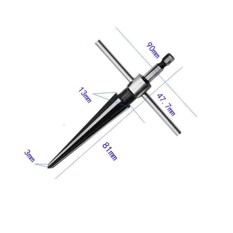 手用锥度铰刀木工型机用锥形铰刀T型铰刀开孔器倒角扩孔沉头刃具 - 图0