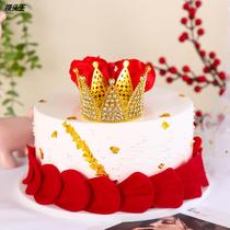Bride Whole Ring Water Drill Crown Headwear Wedding Palace Royal Crown Accessories Cake Baking Ornament Manufacturer Direct