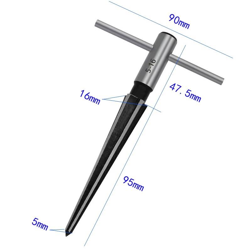 手用锥度铰刀木工型机用锥形铰刀T型铰刀开孔器倒角扩孔沉头刃具 - 图2