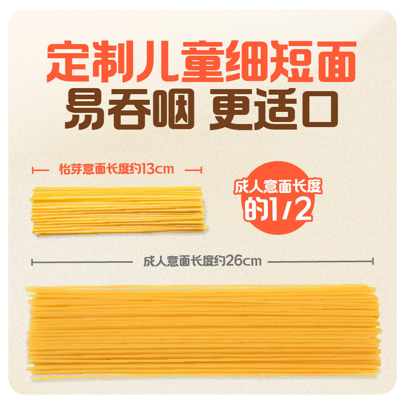 怡芽儿童意面6盒装宝宝意大利面条番茄速食拌面儿童营养早餐面